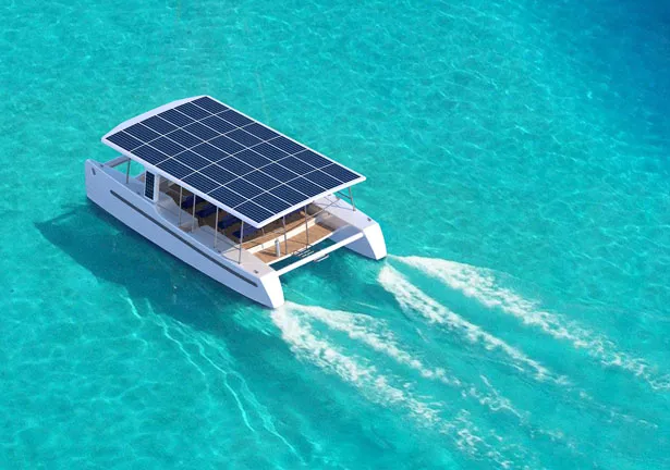 Solar-powered boat Solar-powered boat