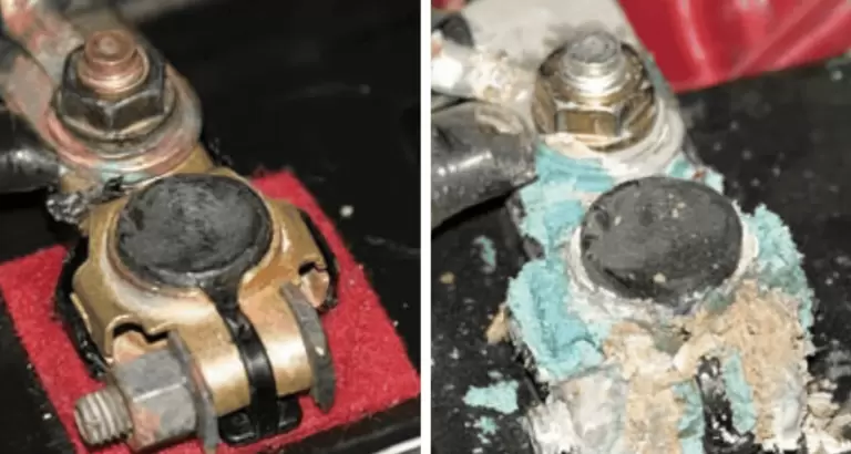 Battery Terminal Corrosion Prevention: Lithium BMS Solutions lead acid vs. clean lithium battery terminals 768x410 - Battery Terminal Corrosion Prevention: Lithium BMS Solutions